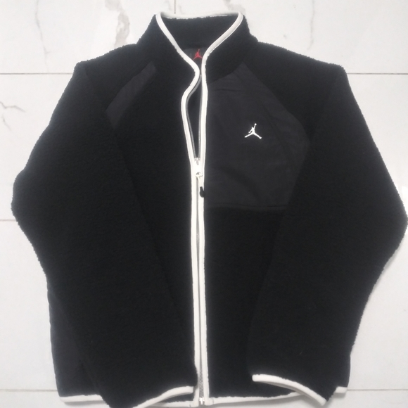Mens Nike Air Jordan Fleece Sweater Full Zip..Black M..CLOSET CLEAROUT - Picture 1 of 5